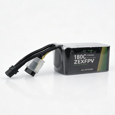 ZEXFPV 1750mAh 6S 22.2V 180C FPV Lipo Battery