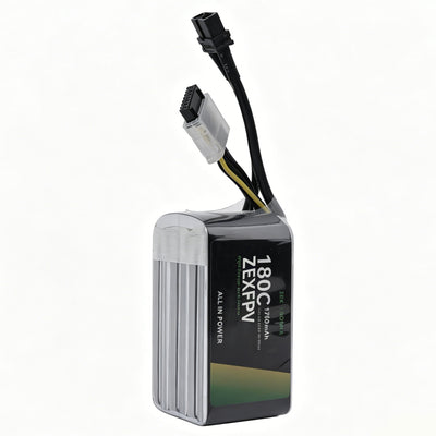 ZEXFPV 1750mAh 6S 22.2V 180C FPV Lipo Battery