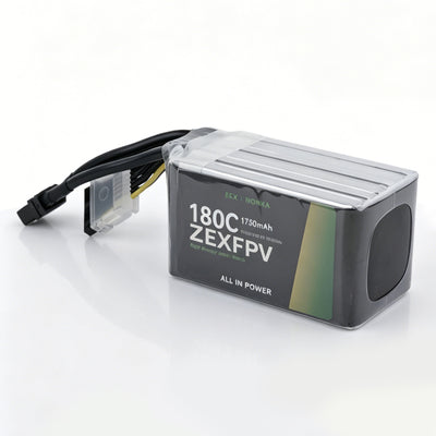 ZEXFPV 1750mAh 6S 22.2V 180C FPV Lipo Battery